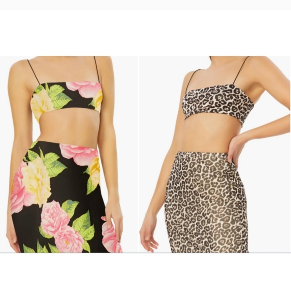 AFRM Penny Reversible Crop Top. Size L - Picture 3 of 15